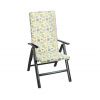 Bellatex Sedák na zahradní židli 47x115 cm Levandule s kolem modrá