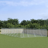 vidaXL Vonkajší koterec pre psov strieborný 8x16x2 m pozinkovaná oceľ - Srieborná - 88024-42333