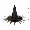 Klobúk čarodejnice čierno-zlatý 40 x 34 cm