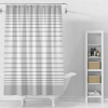 Aqualine Aqualine, Sprchový záves 180x180cm, vinyl, biela/modrá/čierna, ZV033