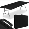 Cateringový skladací stôl 240 cm - čierny