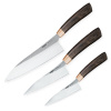Sada kuchyňských nožů Gyuto 180 mm, Gyuto 140 mm, Paring 110 mm Pirge Handmade KROP® + Sleva 300,- Kč s kódem 