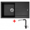 Granitový drez Sinks AMANDA 860 Metalblack +drezová batéria MIX 3 P GR