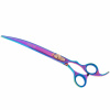 Geib Gold Rainbow Kiss Curved Scissors - kvalitné zakrivené nožnice s mikrorezom a dúhovou úpravou - 9,5
