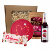 Darčeková sada Deň sv. Valentína sušienky sirup čaj med príchuť Box