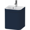 DURAVIT Happy D.2 Plus c-bonded závesná skrinka s nábytkovým umývadielkom s otvorom, 1 dvierka, pánty vpravo, 400 x 360 x 480 mm, nočná modrá matná lakovaná, HP4634O98980000