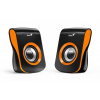 Reproduktory GENIUS SP-Q180 Orange, 2.0, 6 W, napájanie USB, 3,5