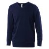 KARIBAN VINTAGE JUMPER K965 / Pánsky sveter do V - navy M