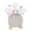 Plyšová ovečka na bábkové divadlo Lamb Green Hand Puppet Doudou et Compagnie sivá 25 cm od 0 mes
