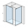 Jika Pure Walk in do rohu 68x80 cm na sprchovú vaničku 120 cmx80 cm, 130 cmx80 cm, 80cm x20cm x200 cm H2684230026681
