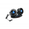 Compass | Ventilátor na palubnú dosku do auta s teplomerom 9W/12V čierna | CP0291