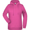 James & Nicholson Mikina JN 795 s kapucí, dámská COT02079504805-pink 2XL Růžová
