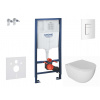 Grohe Rapid SL Set predstenovej inštalácie, klozetu Oudee a dosky softclose, tlačidlo Skate Cosmopolitan, alpská biela SANI11BA3101-GR
