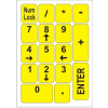 Emeru Nálepky na klávesnicu pre slabozrakých , 13 x 13 mm+UV Laminát, vhodné pre notebooky a PC Farba: Žlta