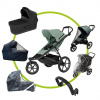 Akčný set Thule Urban Glide 3 Mist Green + vanička + madlo + UNI pláštenky Emitex + UNI moskytiéra na vaničku a športiak