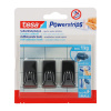 Tesa Samolepiace háčiky. Zásuvné prúžky Powerstrips 3 ks. Obdĺžnikové. Malé, Čierne.
