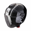 Moto přilba SCORPION EXO-CITY II VEL metalická černo/bílá - Velikost L