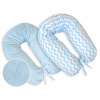 Bobono Relaxačný vankúšik- obojstranný-Simple chevron blue