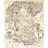 CLAUDIO DUCHETTI (?-1585): Mapa Uhorska. Medirytina. Rím, 1577. Druh potlače: Exkluzívne prevedenie na plátne v drevených lištách 75x90 - Reprodukcia dekoračnej historickej mapy na stenu