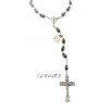 Ruženec s kameňmi, strieborný