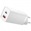 Nabíjačka do siete Baseus GaN2 Lite USB + USB-C, 65 W (CCGAN2L-B02) biela