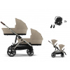 CYBEX Gazelle S + Gazelle S Cot S Twin Travel Set Aton B2 i-Size almond beige 2025