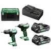 HiKOKI KC18DDWFZ DS18DD + WH18DD (2x 18V/2,0Ah)+HSC III