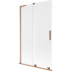 Mexen Velar L, 2-krídlová posuvná vaňová zástena 110 x 150 cm, 8mm sklo námraza, medená matná, 896-110-003-31-65