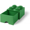 LEGO® úložný box s šuplíkem 25 x 25 x 18 cm tmavě zelená