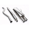 TA Technix sportovní nerezový catback výfuk Peugeot 106 I + II (91-03), 2x 76 mm rovná nerezová koncovka s pertlem