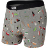 SAXX Pánské boxerky VIBE BOXER BRIEF ŠEDÉ SUSHI DOOBIE DOO M