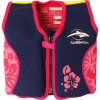 Konfidence Jacket – vesta na učenie plávania Navy – Pink Hibiscus S, nosnosť 20kg 18m-3r