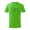 Geometria - svet - Tričko detské bavlnené - 104-110cm / 3-4 roky ( Apple Green )