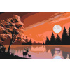 Vymalujsisam.sk Maľovanie podľa čísiel - Jeleň v prírode Veľkosť: 40x60cm, Rám: Bez rámu, iba zrolované plátno