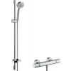 Hansgrohe Croma 100, Multi sprchová súprava na stenu s termostatom Ecostat Comfort a sprchovou tyčou 90 cm, chrómová, HAN-27085000