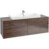 VILLEROY & BOCH Collaro závesná skrinka pod umývadlo na dosku (umývadlo v strede), 4 zásuvky, 1600 x 500 x 548 mm, Arizona Oak, C03100VH