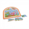 Bigjigs Toys Drevené viacvrstvové puzzle Dinosaury Bigjigs Toys Puzzle 3v1 safari zvířátka