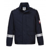 PORTWEST BIZFLAME PLUS FR601 / Nehorľavá reflexná stretchová bunda, antistatická - námorná modrá M