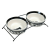 Trixie keramická miska set 0,25 l / 13 cm biela/čierna