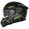 NOX N401 Zumbi 2024, čierna matná, neón zelená, veľkosť XS