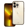 Puzdro gumené Apple iPhone 14 Pro Lux transparentno-čierne