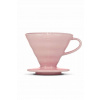 Ceramiczny dripper HARIO V60-02 różowy + filtry (Ceramiczny dripper HARIO V60-02 różowy + filtry)
