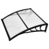 Vevor Strieška nad vchod 38×40 in, polykarbonát, odvodnenie, abs konzoly GDSZYP4040YCGPQDX001V0