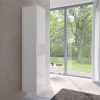 KEUCO Stageline závesná vysoká skrinka, 2 dvierka + 1 priehradka, pánty vpravo, 400 x 360 x 1800 mm, biela, 32831300002