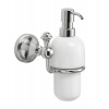 NEVIS závesný dávkovač mydla, keramika, chróm