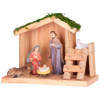 Dekorácia MagicHome Vianoce, Betlehem, drevo, polyresin, 15 cm