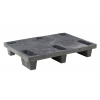 Polovičná paleta z PE-RE, 600 x 800 x 140 mm, 6 x nožičky, stohovateľná, BJ = 5 ks