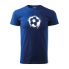 Sablio Tričko s potlačou Futbalová lopta Paint - modré 2XL