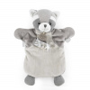 Plyšový medvedík čistotný na bábkové divadlo Raccoon Hand Puppet Doudou et Compagnie sivý 25 cm od 0 mes