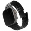 Remienok Uniq Strova Mag článkový oceľový na Apple Watch 49/45/44/42mm, Midnight black UNIQ-49MM-STRVMBLK